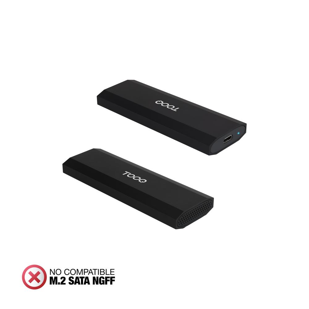CARCASA DISCO DURO TOOQ TQE-2231B PARA SSD M.2 USB TIPO C NEGRA