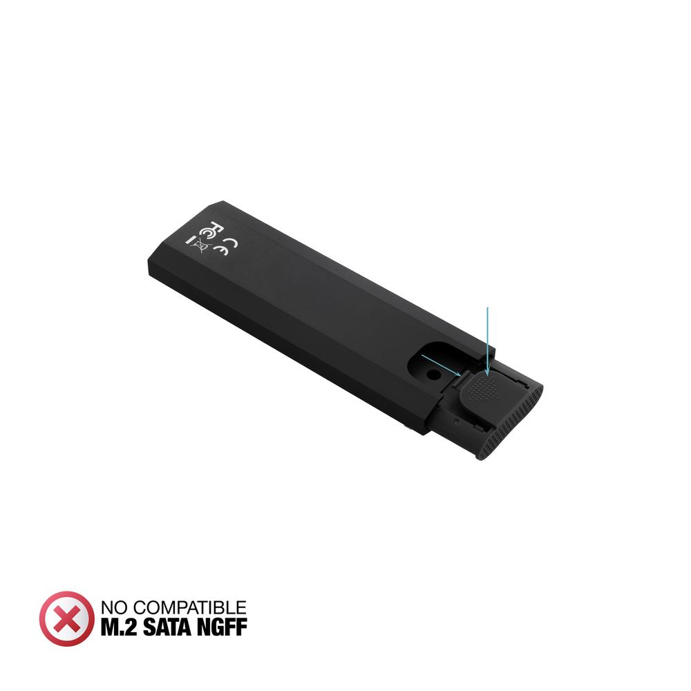 CARCASA DISCO DURO TOOQ TQE-2231B PARA SSD M.2 USB TIPO C NEGRA