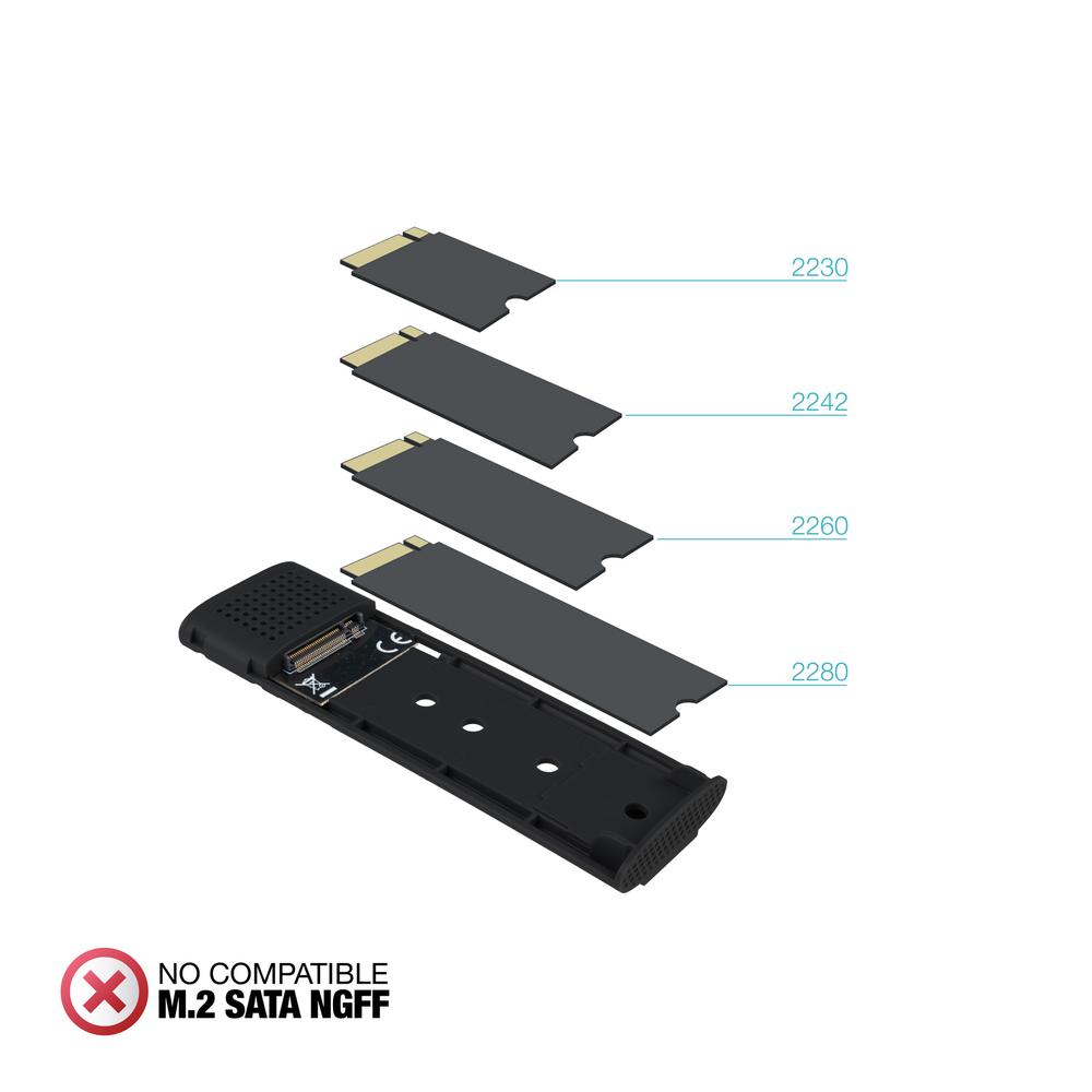 CARCASA DISCO DURO TOOQ TQE-2231B PARA SSD M.2 USB TIPO C NEGRA