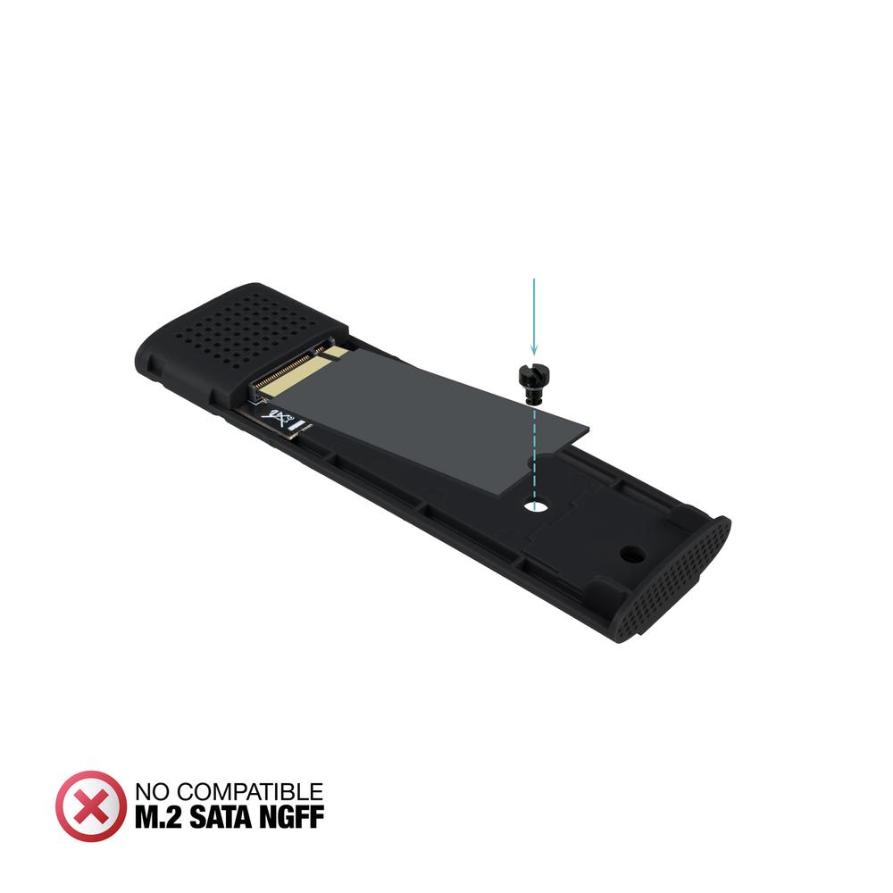 CARCASA DISCO DURO TOOQ TQE-2231B PARA SSD M.2 USB TIPO C NEGRA