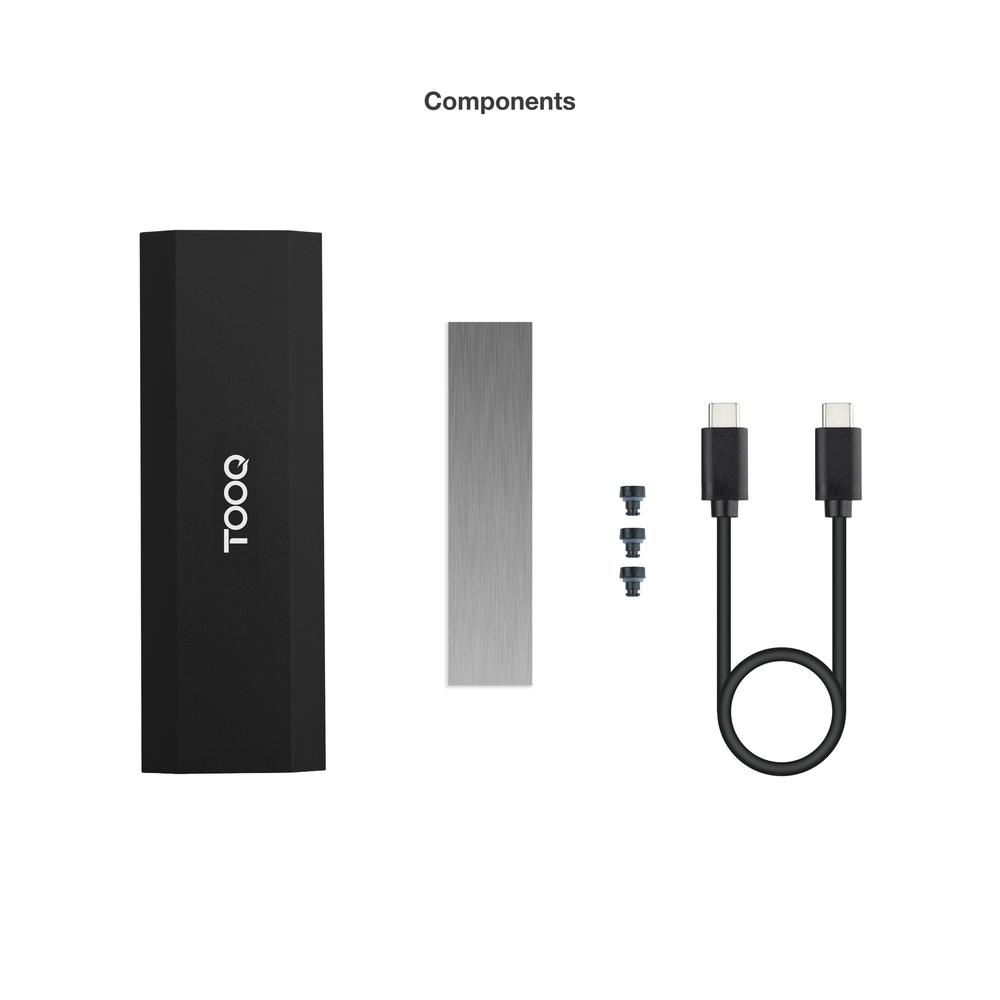 CARCASA DISCO DURO TOOQ TQE-2231B PARA SSD M.2 USB TIPO C NEGRA