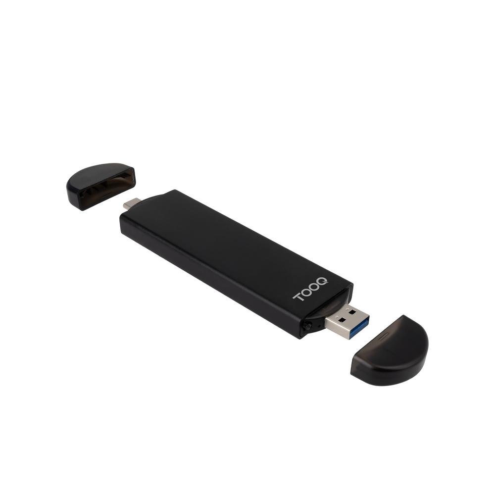 CARCASA DISCO DURO TOOQ TQE-2240B PARA SSD M.2 USB TIPO C NEGRA