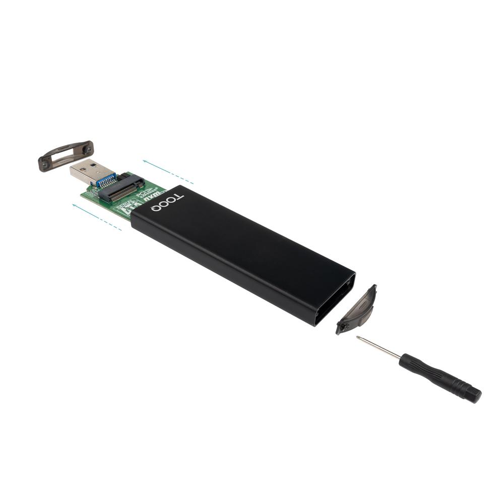 CARCASA DISCO DURO TOOQ TQE-2240B PARA SSD M.2 USB TIPO C NEGRA