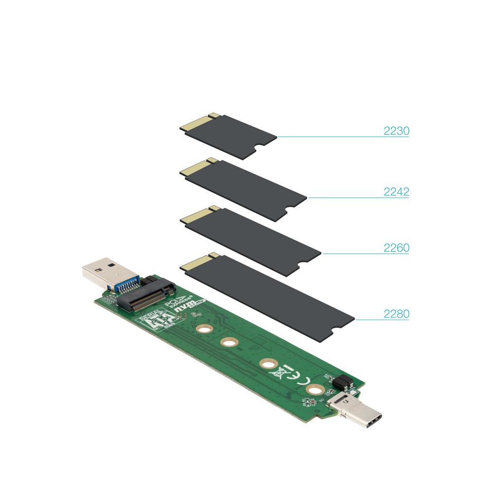 CARCASA DISCO DURO TOOQ TQE-2240B PARA SSD M.2 USB TIPO C NEGRA