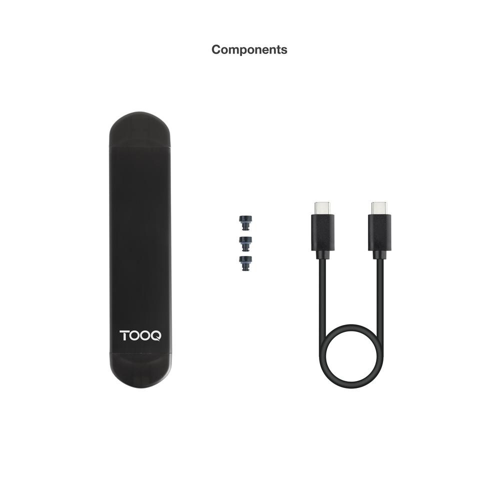 CARCASA DISCO DURO TOOQ TQE-2240B PARA SSD M.2 USB TIPO C NEGRA