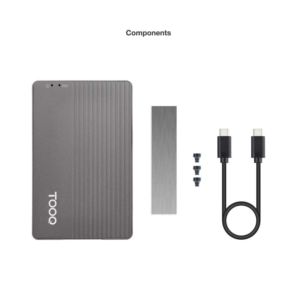 CARCASA DISCO DURO TOOQ TQE-2242G PARA SSD M.2 + HUB 11 EN 1