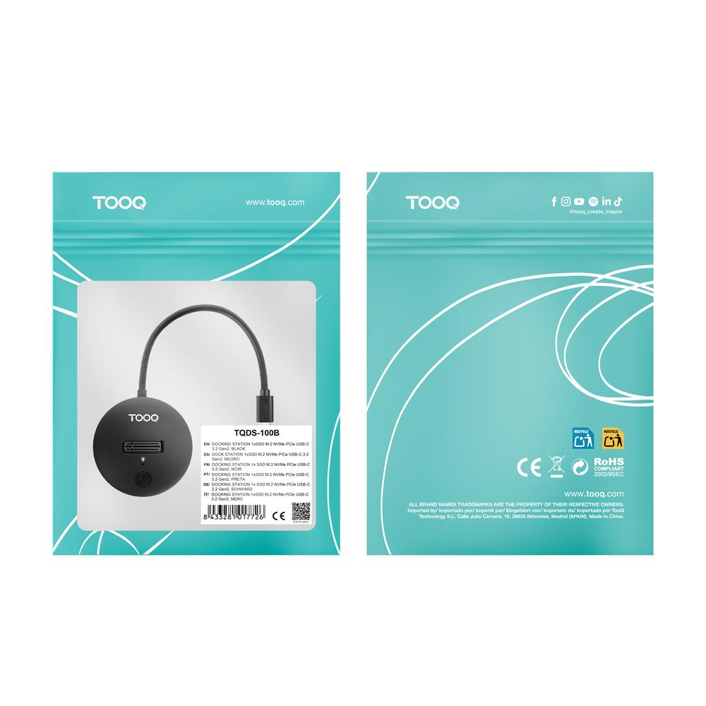 DOCKING STATION TOOQ USB TIPO C PARA SSD M.2