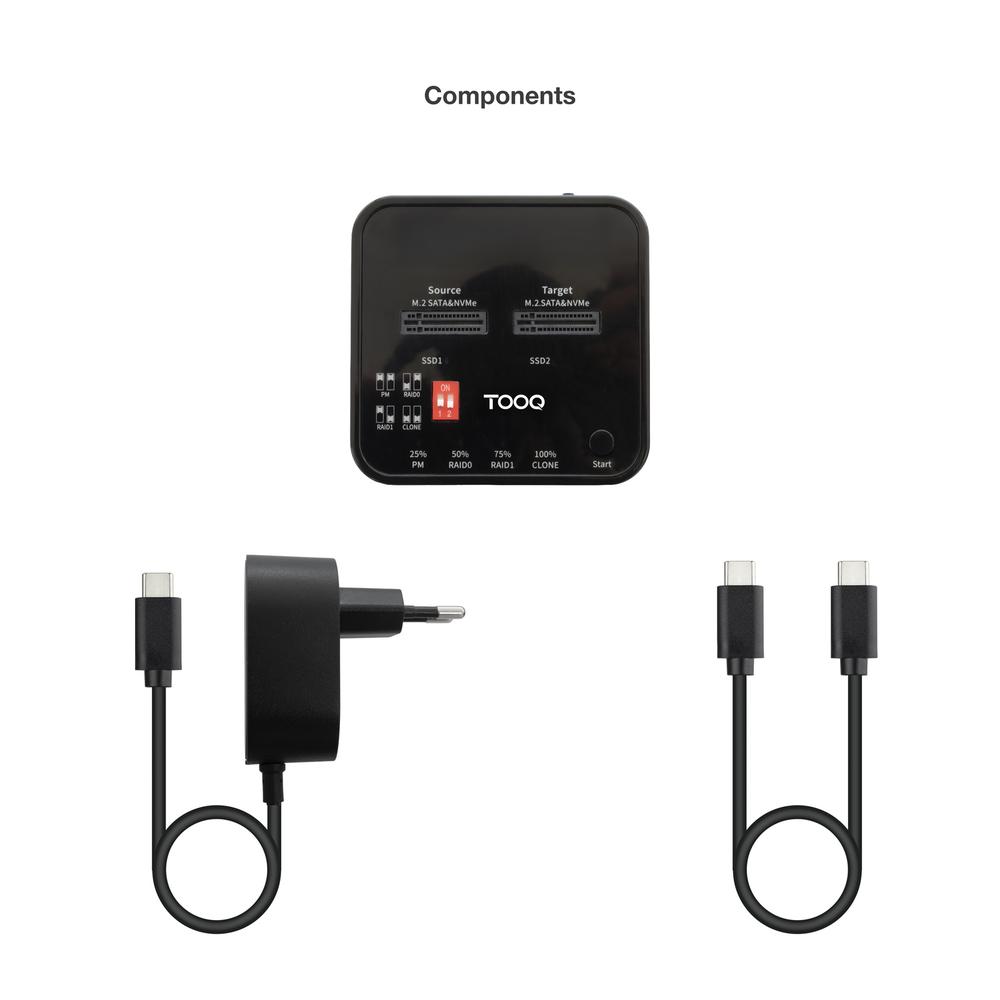 DUPLICADOR DISCO DURO SSD M.2 TOOQ TQDS-201B