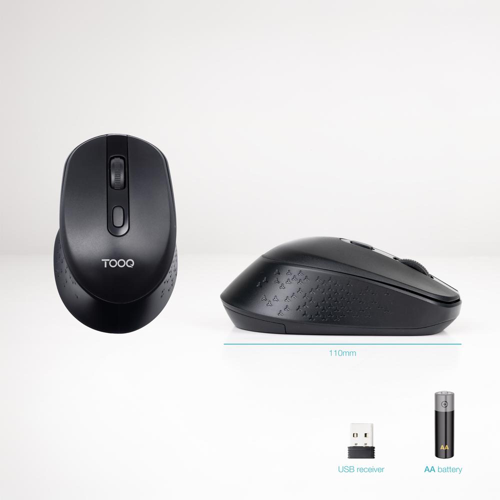 RATON INALAMBRICO TOOQ TQMW-1101-B NEGRO