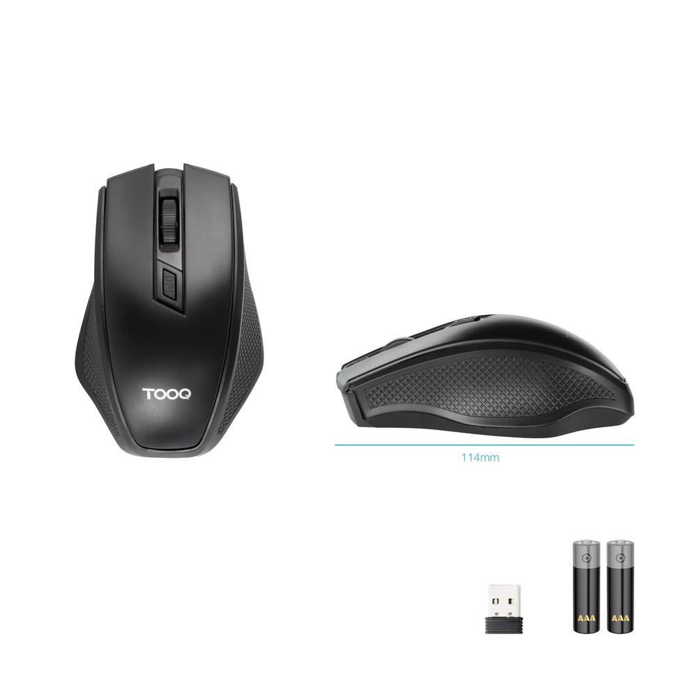 RATON INALAMBRICO TOOQ TQMW-1102-B NEGRO