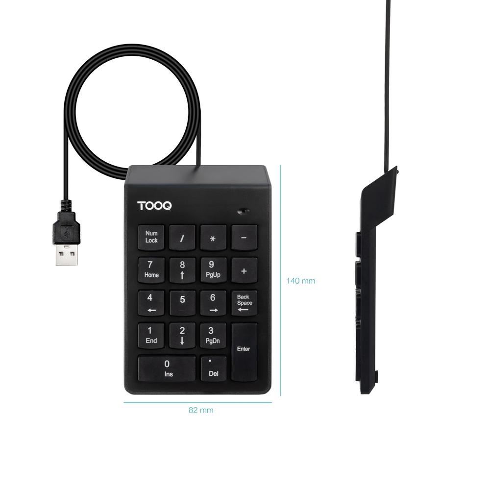 TECLADO NUMERICO TOOQ TQK-2001-B NEGRO