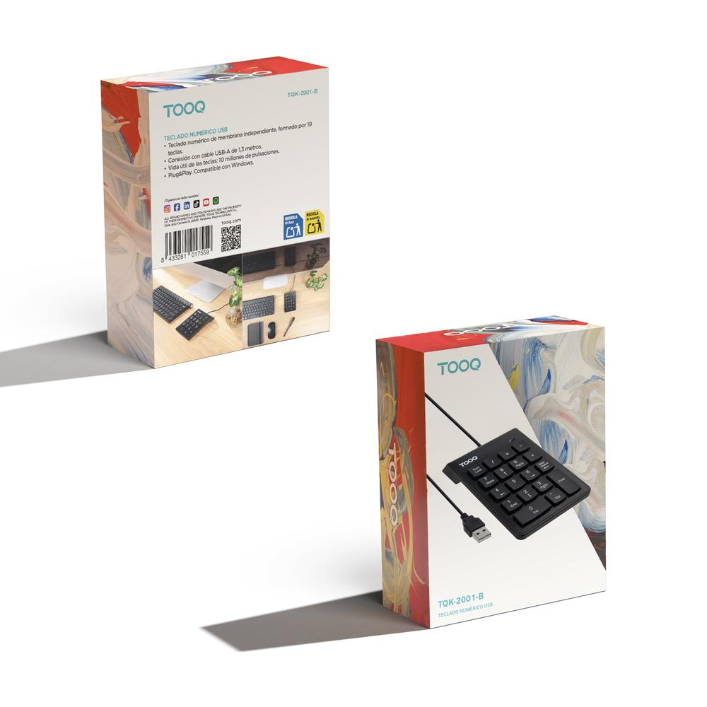 TECLADO NUMERICO TOOQ TQK-2001-B NEGRO