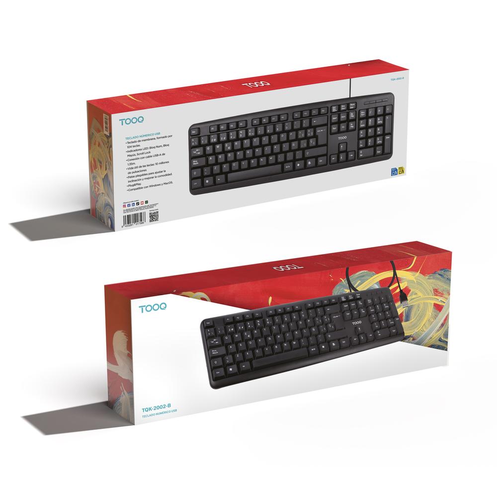 TECLADO TOOQ TQK-2002-B NEGRO