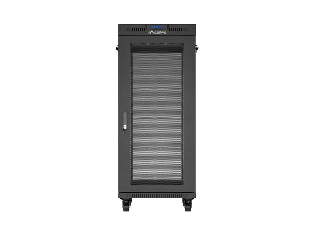 ARMARIO LANBERG RACK 19" 27U/ 600X800 FLAT PACK PUERTA MESH NEGRO CON LCD