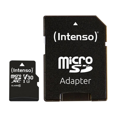 TARJETA MEMORIA MICRO SD INTENSO 16GB PROFESIONAL V30 + ADAPTADOR SD