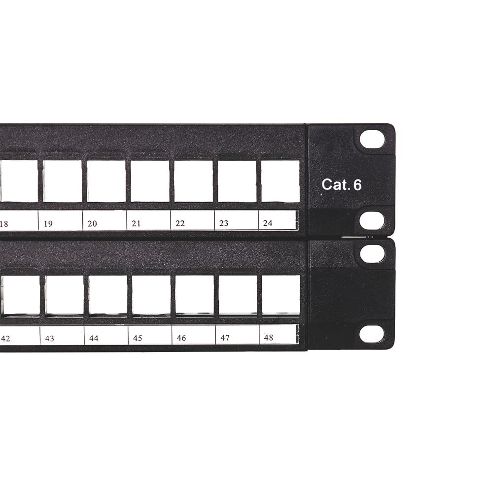 Phoenix Patch Panel Vacio para Rack de 48 Puertos Categoria 6 1U
