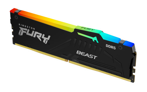 MEMORIA RAM DDR5 32GB KINGSTON / 5600MT/S / PC5-44800 / FURY BEAST RGB / CL40 / NEGRO