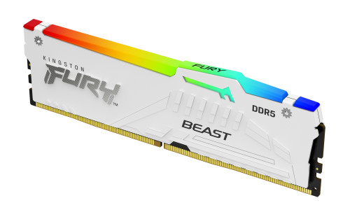 MEMORIA RAM DDR5 32GB KINGSTON / 5600MT/S / PC5-44800 / FURY BEAST RGB / CL36 / BLANCA