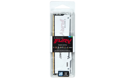 MEMORIA RAM DDR5 32GB KINGSTON / 5600MT/S / PC5-44800 / FURY BEAST RGB / CL36 / BLANCA