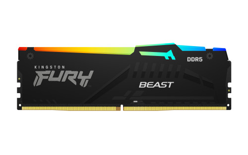 MEMORIA RAM DDR5 64GB 2X 32GB KINGSTON / 6000MT/S / PC5-48000 / FURY BEAST RGB / CL36 / 1.35V
