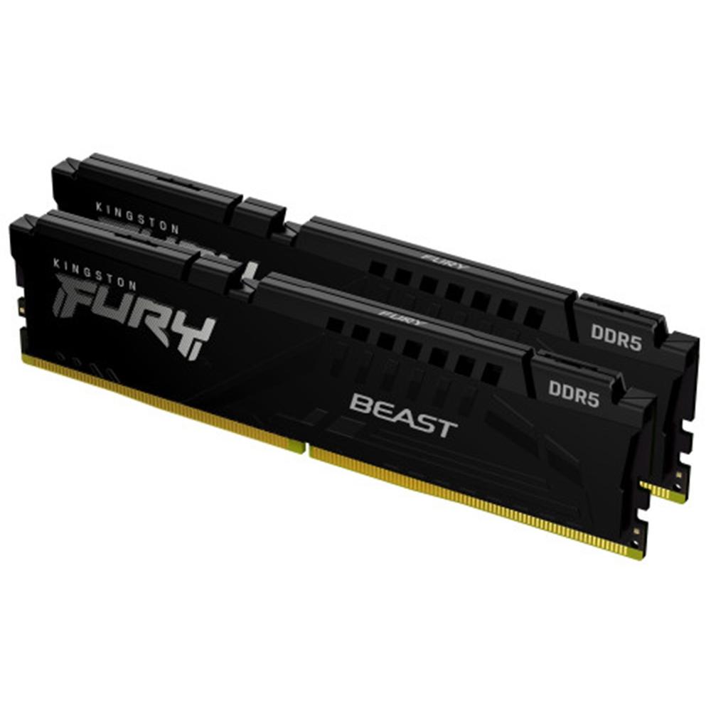 MEMORIA RAM DDR5 16GB 2X 8GB KINGSTON / 6000MT/S / PC5-48000 / FURY BEAST / CL30 / 1.35V