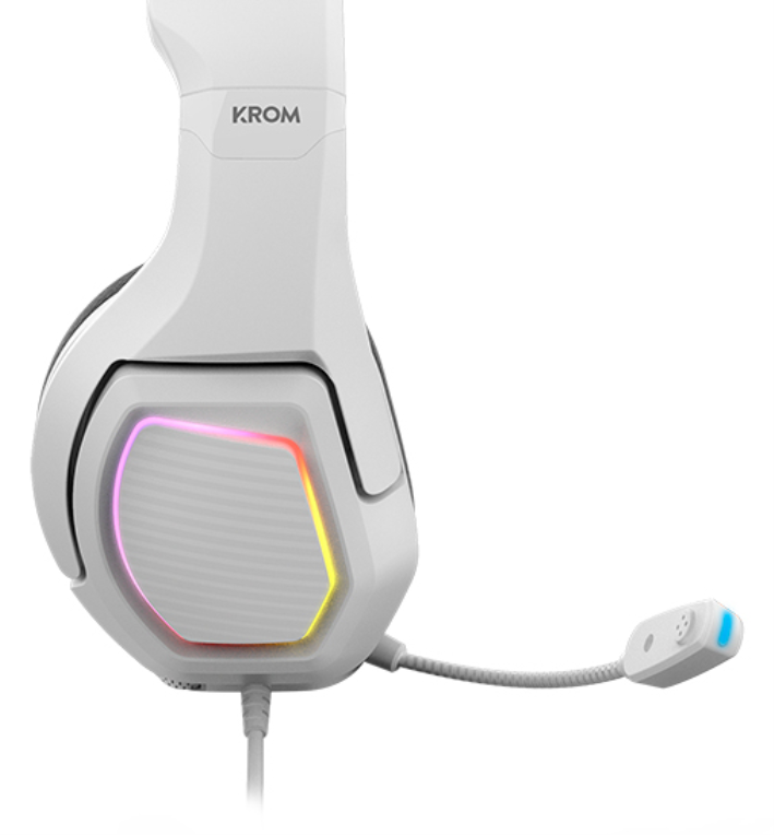 Krom Kopa 7.1 Auriculares Alámbrico Diadema Juego Negro, Blanco