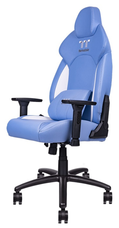 Thermaltake GGC-VCO-LWLWDS-01 silla para videojuegos Butaca para jugar Asiento acolchado Azul, Blanco