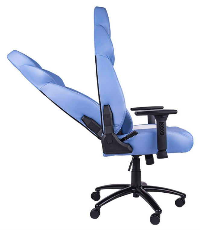 Thermaltake GGC-VCO-LWLWDS-01 silla para videojuegos Butaca para jugar Asiento acolchado Azul, Blanco