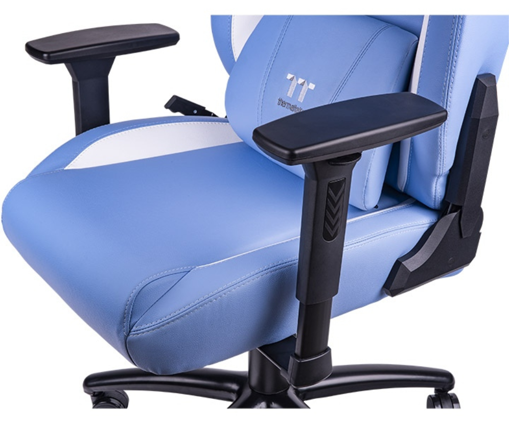 Thermaltake GGC-VCO-LWLWDS-01 silla para videojuegos Butaca para jugar Asiento acolchado Azul, Blanco