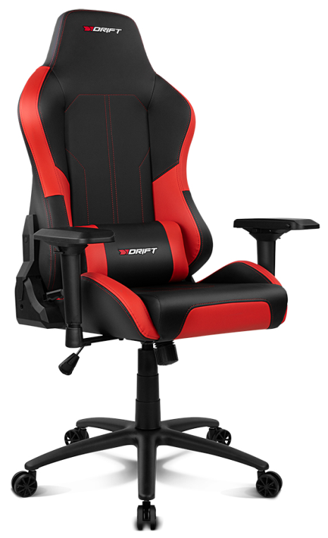 DRIFT DR250 Silla para videojuegos de PC Asiento acolchado tapizado Negro, Rojo