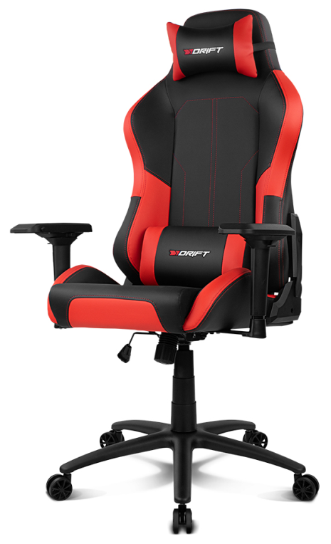DRIFT DR250 Silla para videojuegos de PC Asiento acolchado tapizado Negro, Rojo