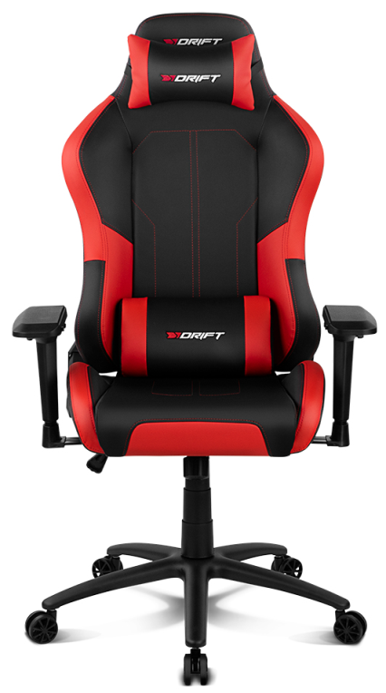 DRIFT DR250 Silla para videojuegos de PC Asiento acolchado tapizado Negro, Rojo