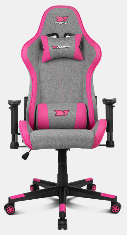 DRIFT DR90 PRO Silla para videojuegos de PC Asiento acolchado Gris, Rosa