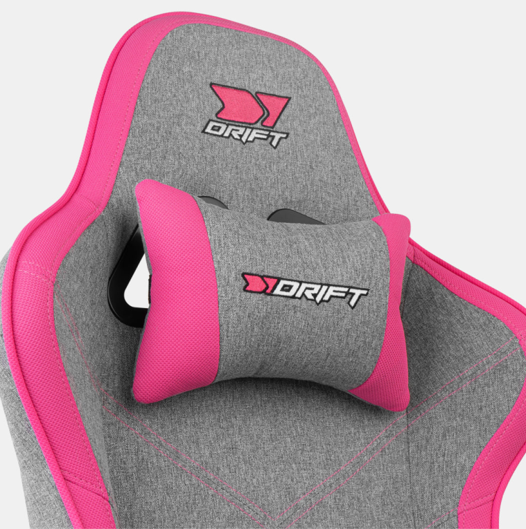 DRIFT DR90 PRO Silla para videojuegos de PC Asiento acolchado Gris, Rosa