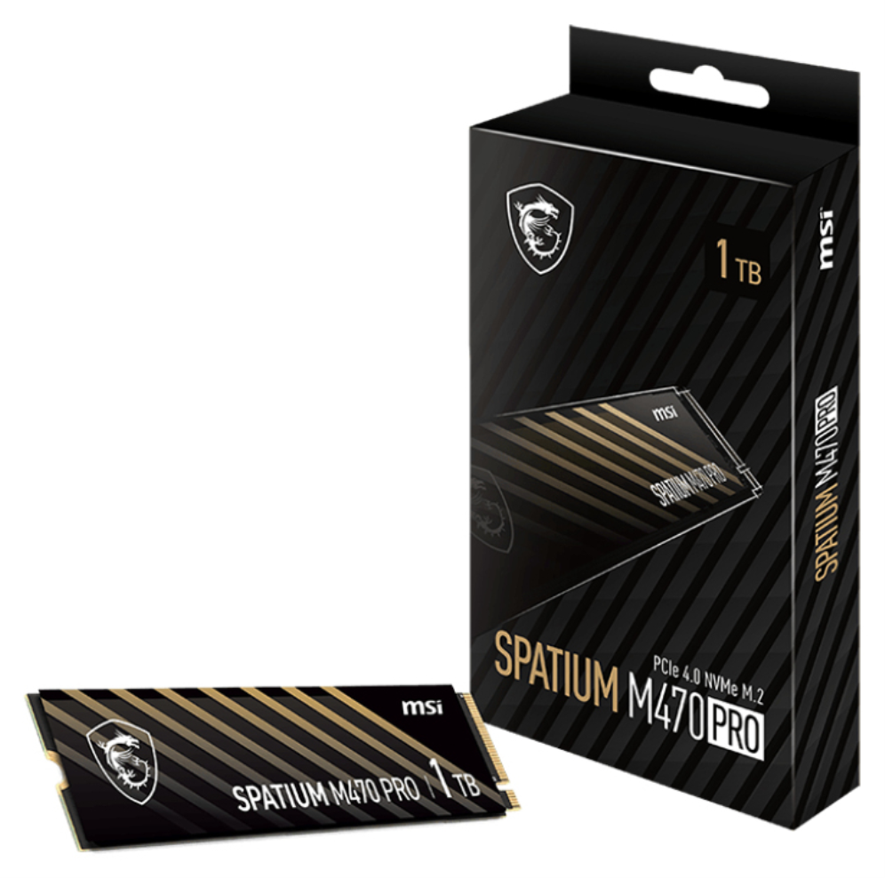 MSI Spatium M470 PRO PCIe 4.0 NVMe M.2 1TB PCI Express 4.0 3D NAND