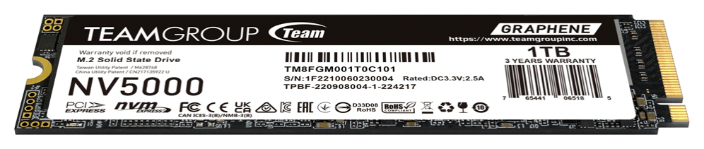 Team Group NV5000 1 TB M.2 PCI Express 4.0 NVMe 3D NAND