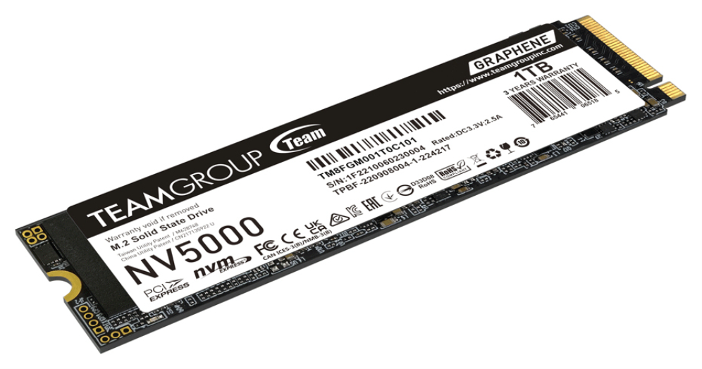 Team Group NV5000 1 TB M.2 PCI Express 4.0 NVMe 3D NAND
