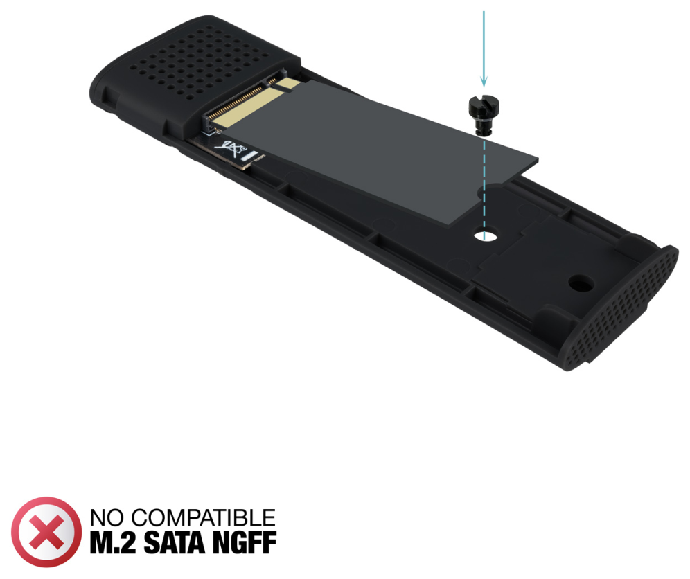 TooQ Caja Externa para SSD M.2 NVMe PICe, Negra