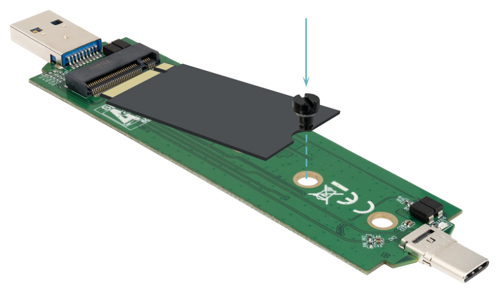 TooQ Caja Externa USB-C/M + USB-A/M para SSD M.2 NGFF/NVMe, Negra