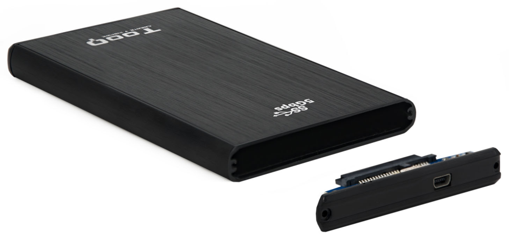 TooQ TQE-2522B caja para disco duro externo Caja de disco duro (HDD) Negro 2.5"