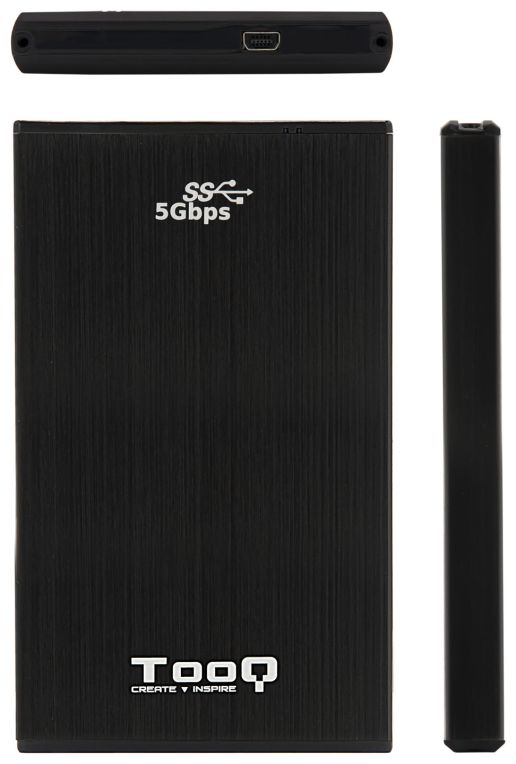 TooQ TQE-2522B caja para disco duro externo Caja de disco duro (HDD) Negro 2.5"
