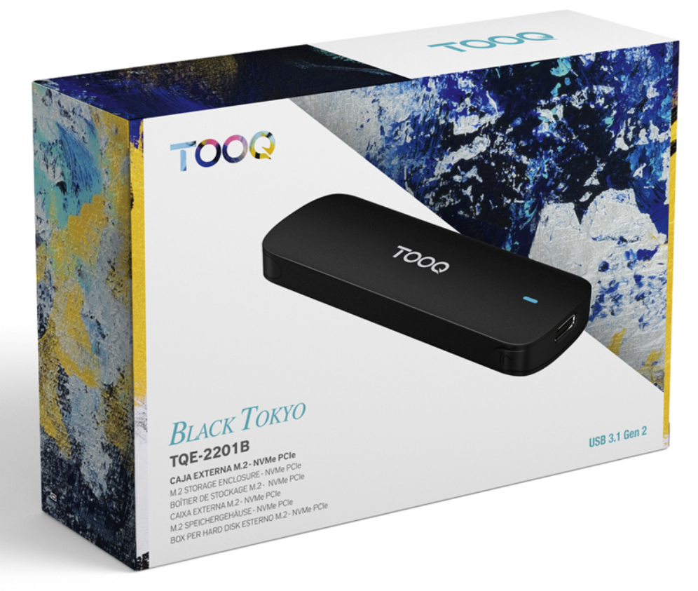 TooQ Caja Externa para SSD M.2 NVMe, Negro