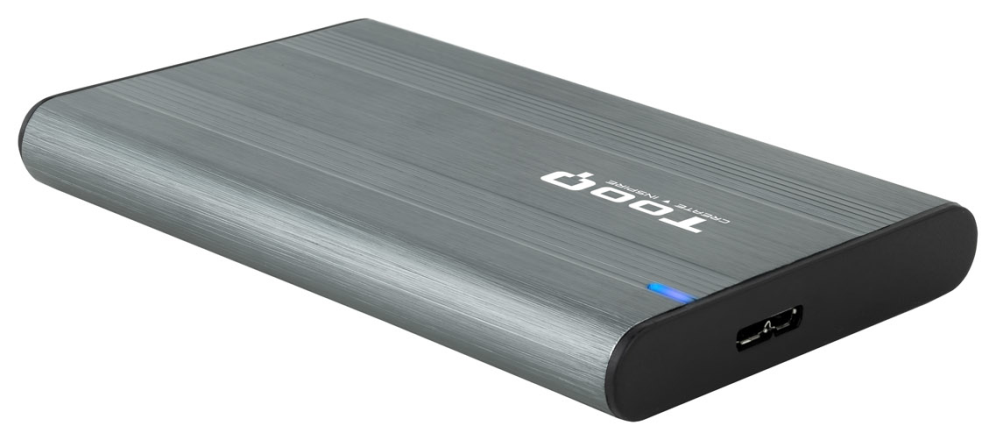 TooQ Caja Externa para Discos de 2,5” HDD/SSD, Gris