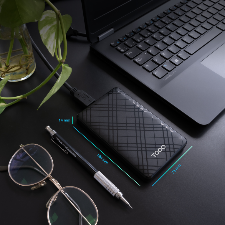 TooQ Caja Externa para Discos de 2,5” HDD/SSD, Negro
