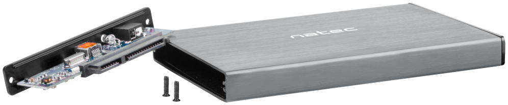 NATEC Rhino GO Carcasa de disco duro/SSD Gris 2.5"