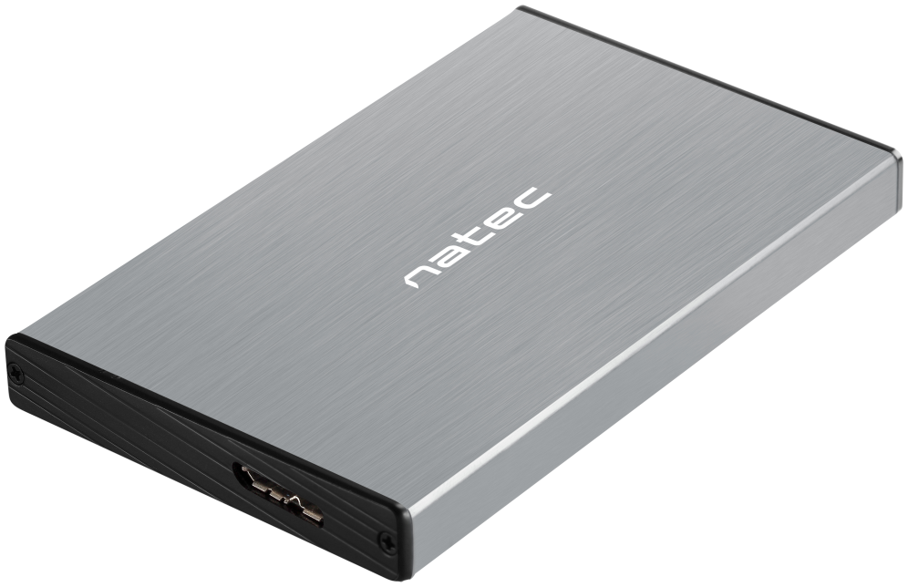 NATEC Rhino GO Carcasa de disco duro/SSD Gris 2.5"