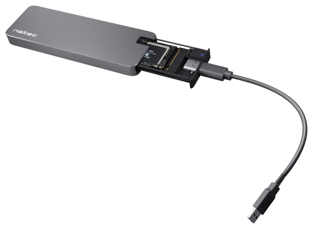 NATEC Rhino M.2 NVME Caja externa para unidad de estado sólido (SSD) Negro