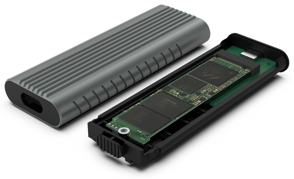 Ewent EW7025 caja para disco duro externo Caja externa para unidad de estado sólido (SSD) Gris M.2