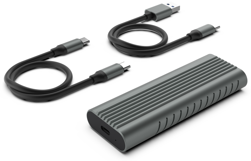 Ewent EW7025 caja para disco duro externo Caja externa para unidad de estado sólido (SSD) Gris M.2