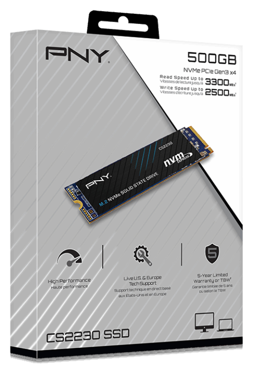 PNY CS2230 500 GB M.2 PCI Express 3.0 NVMe 3D NAND